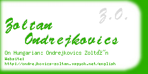 zoltan ondrejkovics business card